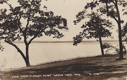 10766-View from Pleasant Point Green Lake, WIS-Postmarked 1929