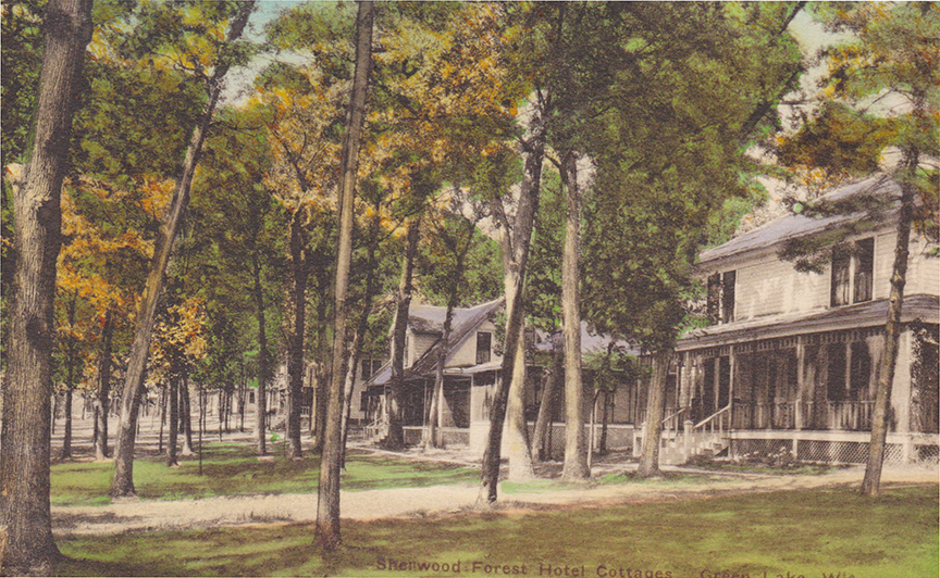 10865-Sherwood Forest Hotel Cottages, Green Lake, Wis.