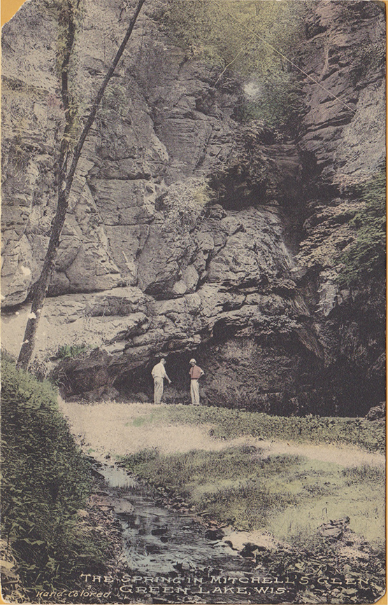 10954-The Spring in Mitchell's Glen Green Lake, WIS.-Postmarked 1910