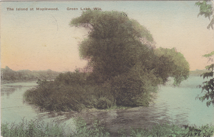 11006-The Island at Maplewood Green Lake, WIS.-Postmarked 1922