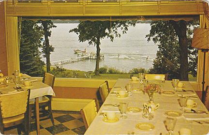 11084-Heidel House Lodge, Green Lake, Wisconsin Distinctive Rooms, Fine Food, Golf, Swim, Fish A view of Green Lake from our dining room