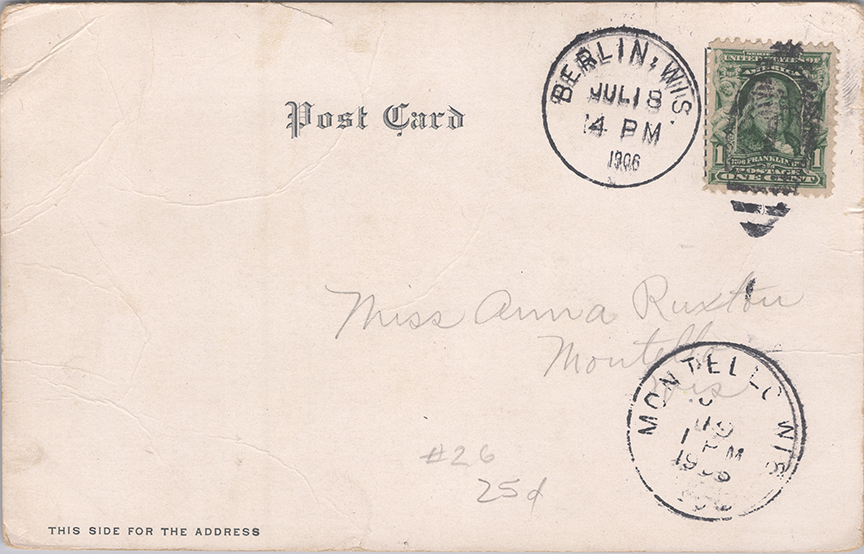 11244-Grey Rock, Green Lake, Wis.-Postmarked 1906