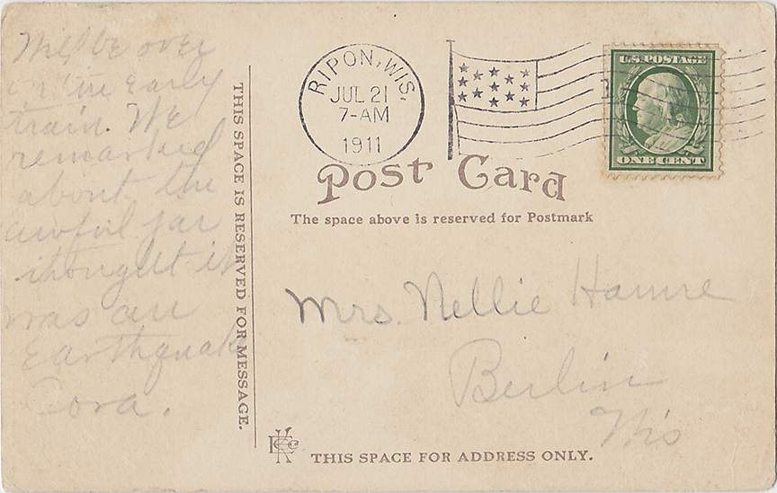 10539-On The Crossway, Green Lake, Wis. - Postmarked 1911