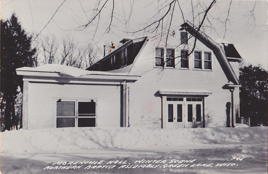 10872-Morehouse Hall, Winter Scene Northern Baptist Assembly, Green Lake, Wisc.