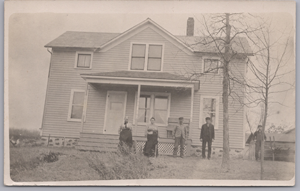 11190-House, Farm House, People, - Unknown