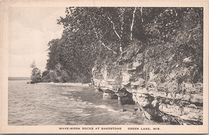 11257-Wave-Worn Rocks at Sandstone, Green Lake, WIS.