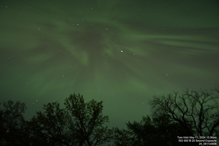 Green Lake WI Aurora Borealis over Big Green Lake