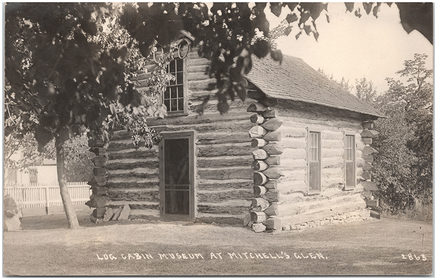 11353-Log Cabin Museum at Mitchell's Glen. Green Lake, WIS.