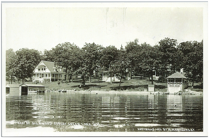 11361 - East of Sherwood Forest Green Lake WI Copyright 1911 by H Montgomery - REPRODUCTION