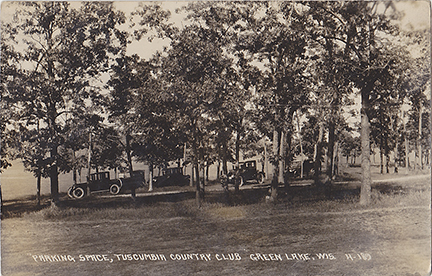 10285-"Parking Space, Tuscumbia Country Club, Green Lake, Wis. Postmarked 1924