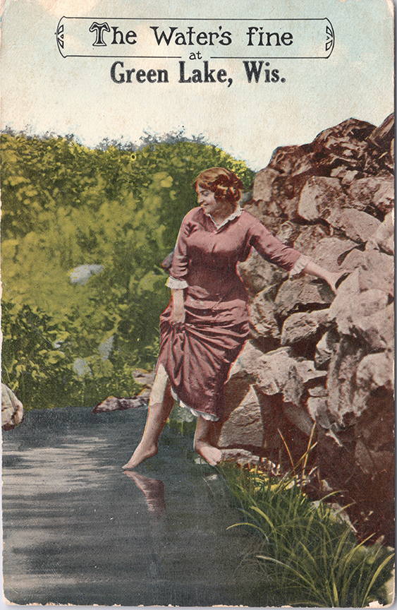 11235-The Water's Fine, Green Lake Wis. - Postmarked 1914
