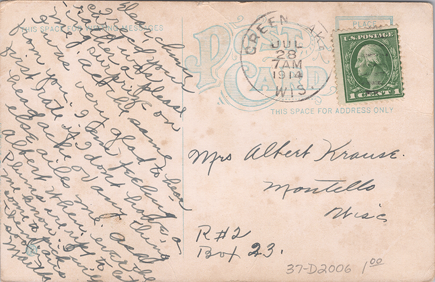 11235-The Water's Fine, Green Lake Wis. - Postmarked 1914
