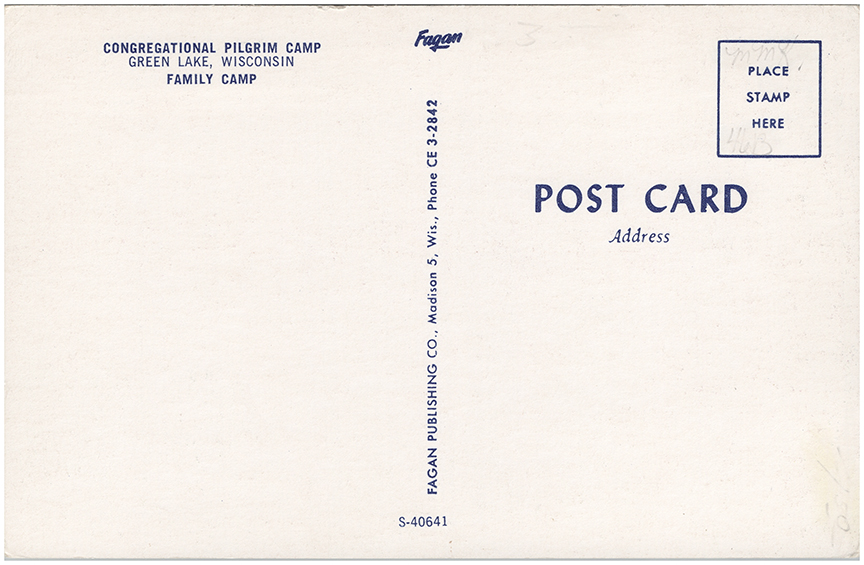 11370-Congregational Pilgrim Camp Green Lake Wisconsin Family Camp