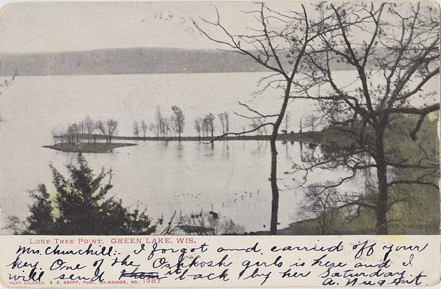 10178-Lone Tree Point, Green Lake, Wis.-Canceled 1907