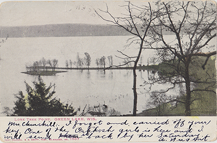 10178-Lone Tree Point, Green Lake, Wis.-Canceled 1907