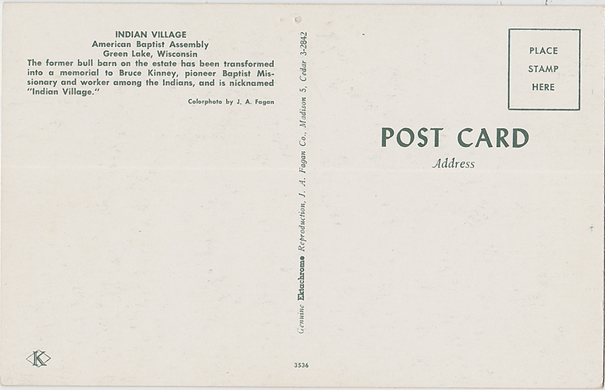 10305-Indian Village, American Baptist Assembly, Green Lake, Wisconsin