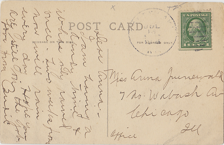 10438-Lone Tree Point, Green Lake, Wis. - Canceled 1918