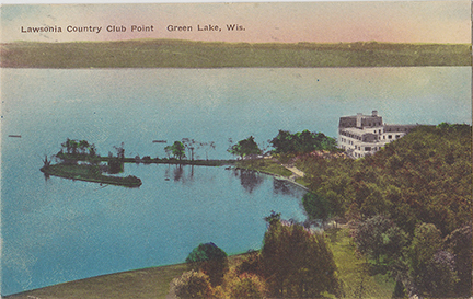 10576-Lawsonia Country Club Point, Green Lake, Wis. - Canceled 1935