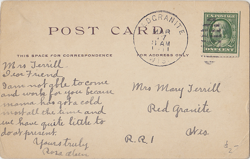 10689-Lone Tree Point, Green Lake, Wis. - Canceled 1911