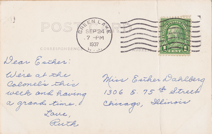 10805-Lawsonia Country Club Hotel Boat House, Green Lake, WIS. - Canceled 1937