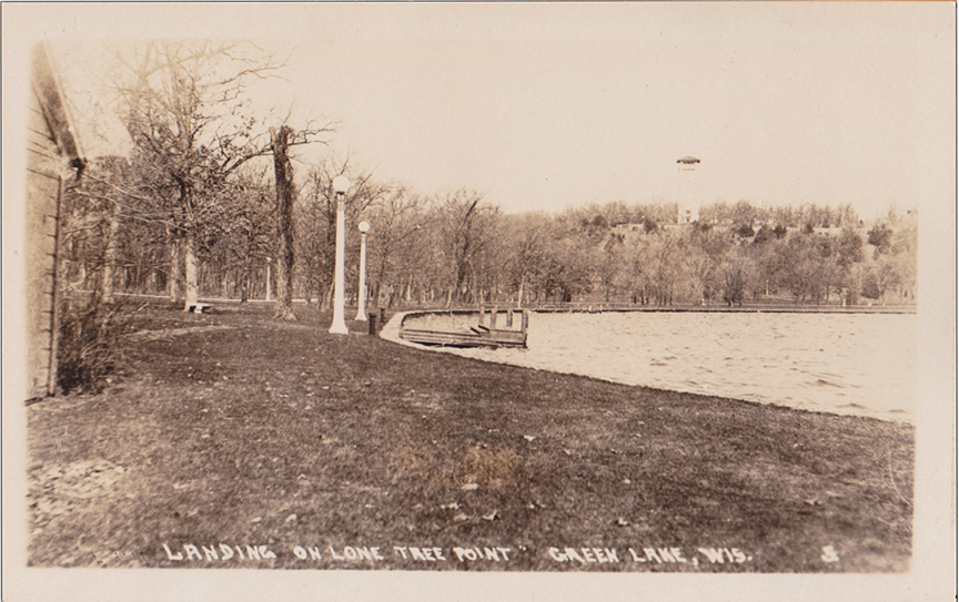 10830-Landing on Lone Tree Point, Green Lake, Wis.