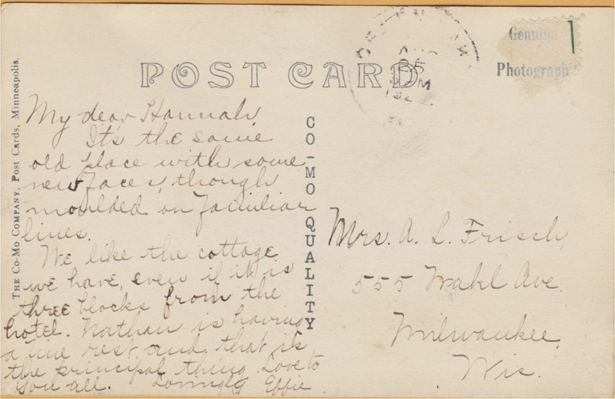 10931-Entrance to Lone Tree Farm, Green Lake, WIS. - Canceled 1922