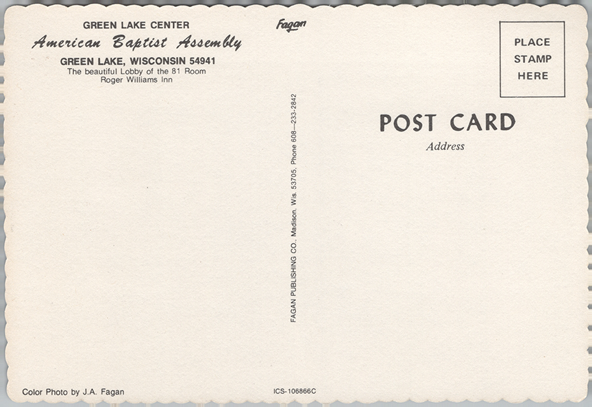 11376-Green Lake Center, American Baptist Assembly, Green Lake Wisconsin 54941