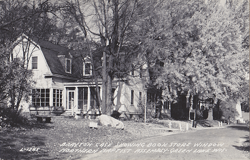 10052-Brayton Case Showing Book Store Window, Northern Baptist Assembly-Green Lake Wis.