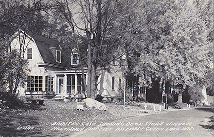 10052-Brayton Case Showing Book Store Window, Northern Baptist Assembly-Green Lake Wis.