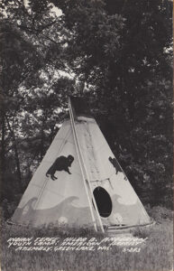 10930-Indian Teepee, Hilda B. Anderson, Youth Camp, American Baptist Assembly, Green Lake, WIS. - Canceled 1953