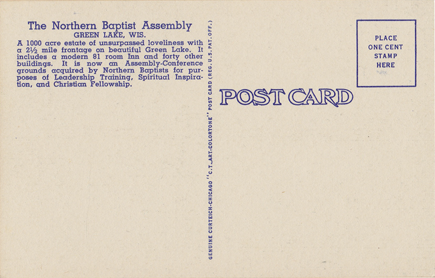 10973-Judson Tower, Northern Baptist Assembly, Green Lake, WIS.