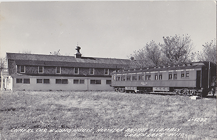 10072-Chapel Car X Long House, Northern Baptist Assembly, Green Lake, Wis.