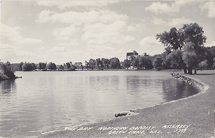 10078-The Bay, Northern Baptist Assembly, Green Lake, Wis. - Canceled 1950