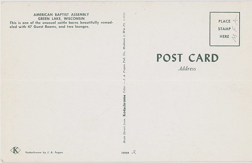10098-American Baptist Assembly, Green Lake, Wisconsin - John Clark Lodge