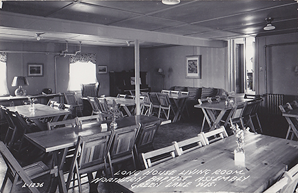 10109-Long House Living Room, Northern Baptist Assembly, Green Lake, Wis.