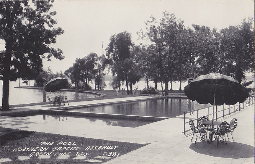 10117-The Pool, Northern Baptist Assembly, Green Lake, Wis. - Canceled 1949