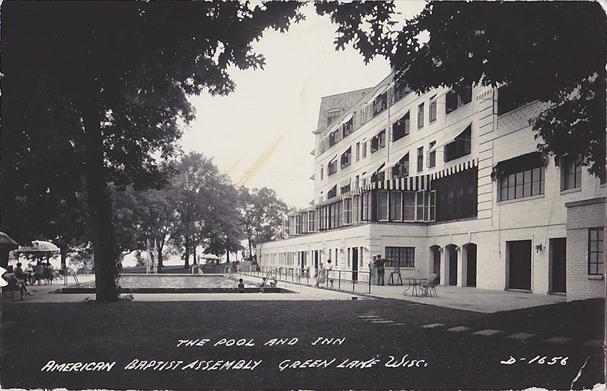 10120-The Pool and Inn, American Baptist Assembly, Green Lake, Wis. - Canceled 1953