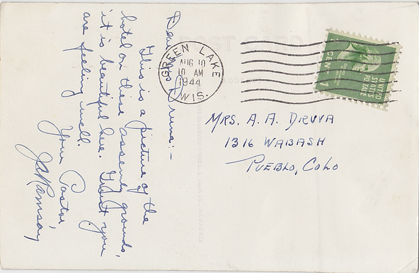 10127-Northern Baptist Assembly Formerly Lawsonia Hotel, Green Lake, Wis. - Canceled 1944