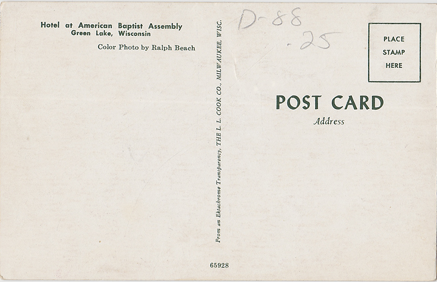 10131-Hotel at American Baptist Assembly, Green Lake, Wisconsin