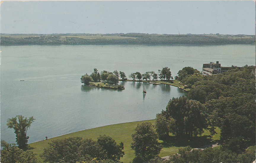 10138-American Baptist Assembly, Green Lake, Wisconsin, Roger Williams Inn from Judson Tower. - Canceled 1960