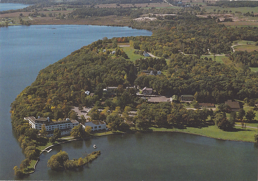 10142-American Baptist Assembly, Green Lake, Wisconsin An Aerial View of the American Baptist Assembly's Luther Wesley Smith Conference