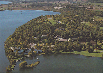 10142-American Baptist Assembly, Green Lake, Wisconsin An Aerial View of the American Baptist Assembly's Luther Wesley Smith Conference