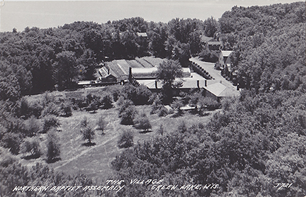10160-The Village, Northern Baptist Assembly, Green Lake, Wis. (View of the Greenhouse & Powerhouse area)