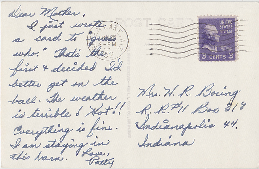 10161-The William Carey Abbey, American Baptist Assembly, Green Lake, Wis. - Canceled 1952