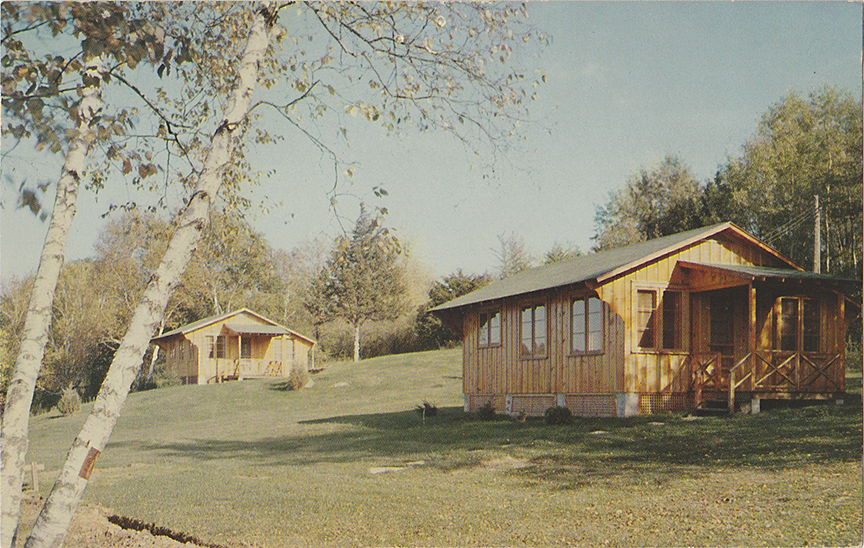 10302-American Baptist Assembly, Green Lake, Wisconsin, Cabins, Several of the pleasant housekeeping cabins available for conference guests.