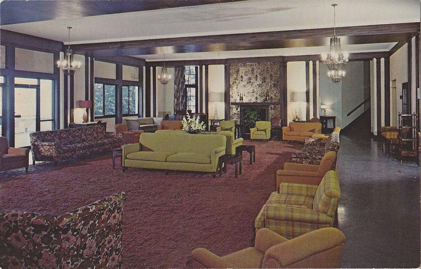 10314-American Baptist Assembly, Green Lake, Wisconsin The beautiful Lobby of the 81 room Roger Williams Inn