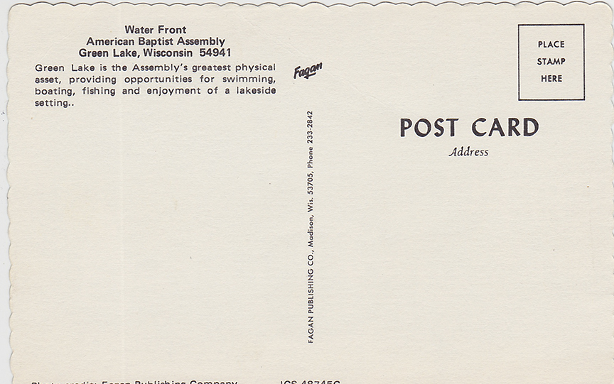 10326-Water Front, American Baptist Assembly, Green Lake, Wisconsin 54941