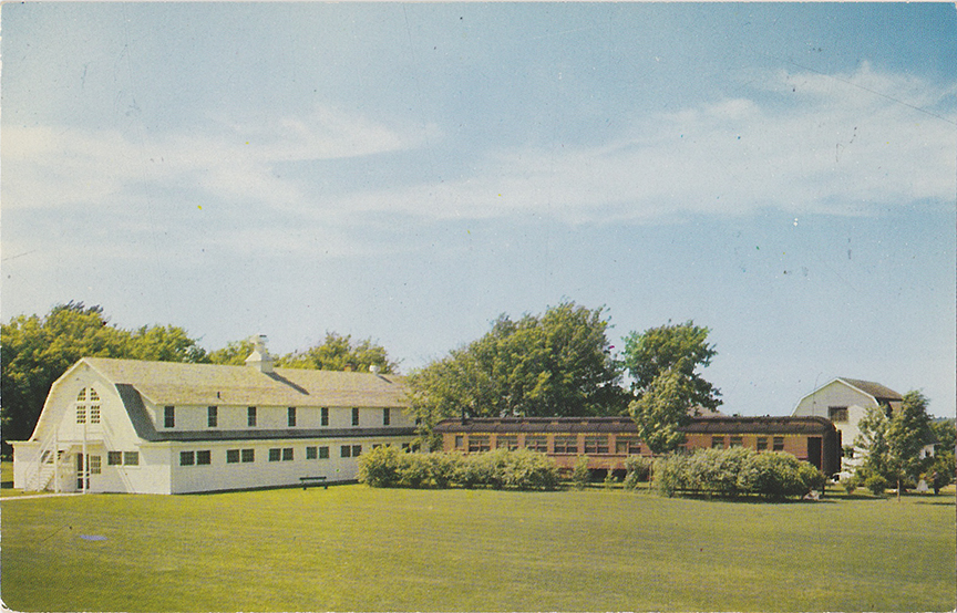 10340-The Rural Church Center, the famous "Grace" chapel car, and the youths crafts shop.