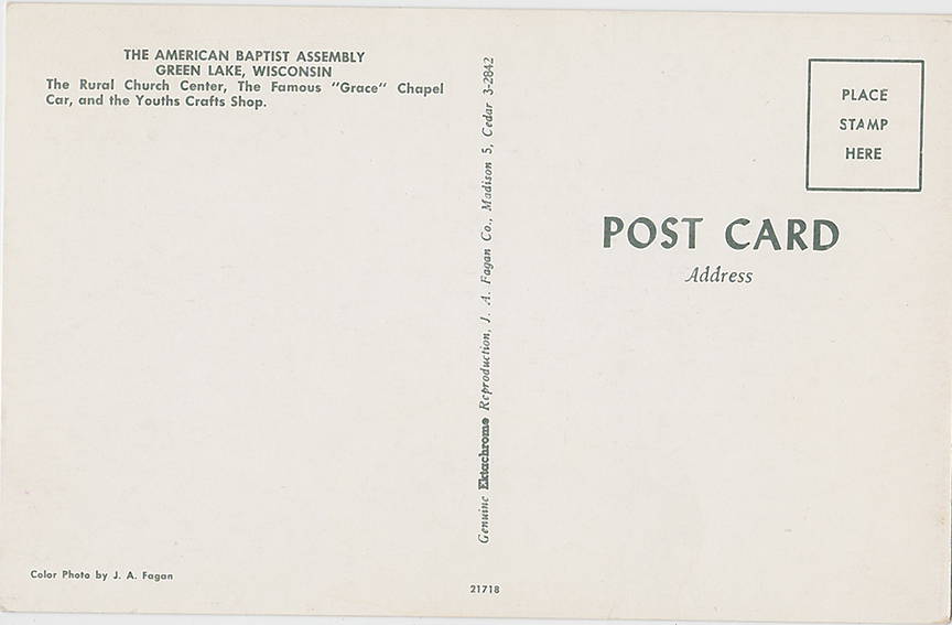 10340-The Rural Church Center, the famous "Grace" chapel car, and the youths crafts shop.