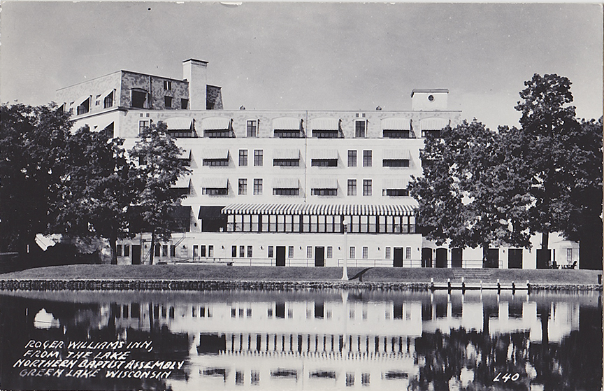10672-Roger Williams Inn From the Lake, Northern Baptist Assembly, Green Lake, Wisconsin